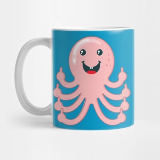 Octopus. Middle finger tentacles Mug